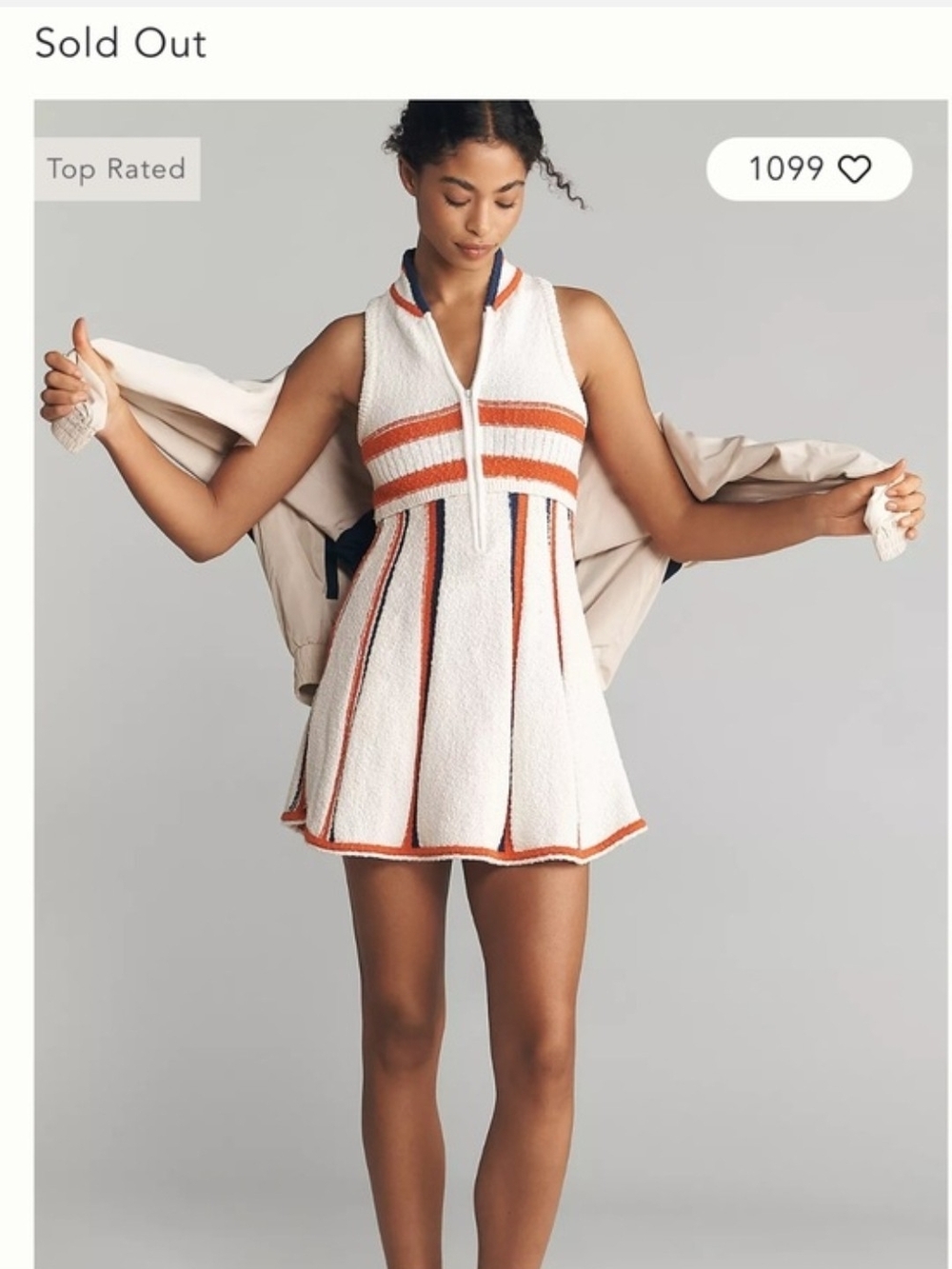 NWT Anthropologie Striped Sleeveless Knit Dress Sz M